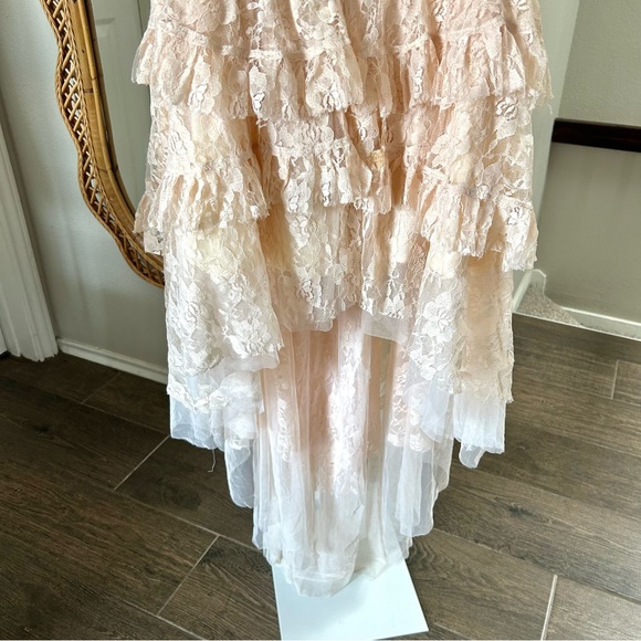 Vintage Goth / Victorian Corset Floral Dress - Picture 6 of 10